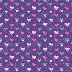 Abstract heart seamless pattern background. Doodle handmade. © Marcela