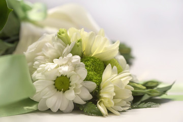 Fototapeta na wymiar The bride's bouquet isolated on white background.