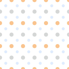 Abstract vector geometric dotted seamless pattern. Colored background. Wrapping paper. Print for interior design and fabric. Kids colorful background.