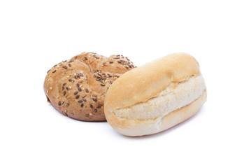 French bun isolated on a white background