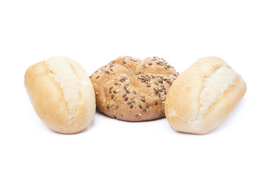 French bun isolated on a white background