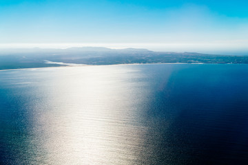 Portugal Coastline Aerial View From North Atlantic Ocean