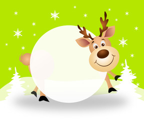 Obraz na płótnie Canvas Reindeer in winter