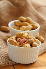 Peanut is raw food for snack.