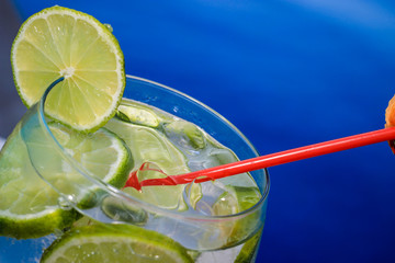 Lemon Fresh Cocktail at the pool in the summer