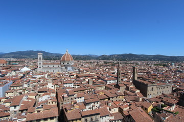 Fototapeta na wymiar Vu de Florence de la Tour du Palazzo Vecchio