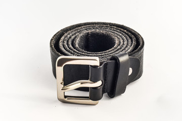 leather belt isolated on white background