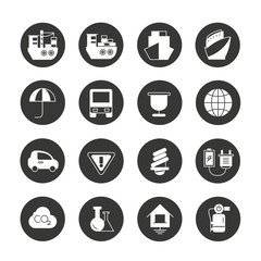 shipping and energy industry icons