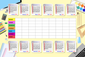 Calendar for school children