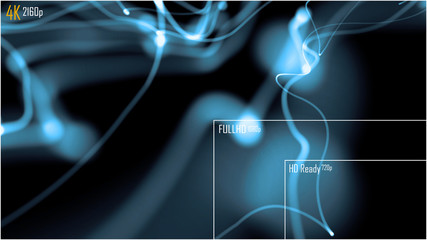 Naklejka premium 4K // Full HD // HD Ready television resolution display with comparison of resolutions. 3D render