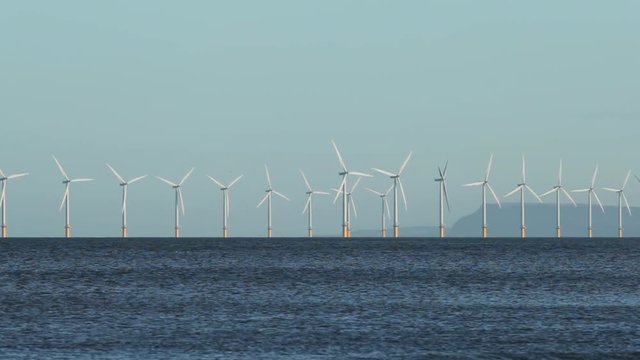The Redcar Offshore Wind Farm at Teesside, England