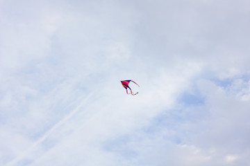 Fototapeta na wymiar Flying kite in the sky.
