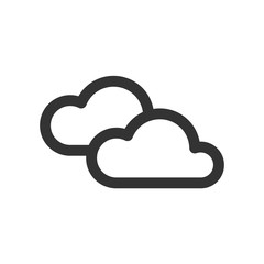 Forecast sign vector. Cloudy day icon