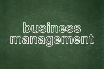 Obraz premium Business concept: Business Management on chalkboard background