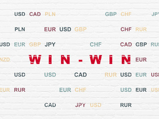 Business concept: Win-Win on wall background