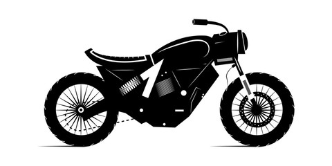 Obraz premium Moto bike icon. Cafe racer. 