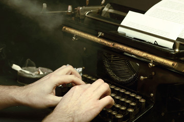 The typewriter image in retrostyle