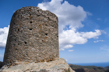 Corsica, 03/09/2017: vista della Torre di Seneca, antica torre genovese del XVI secolo nel cuore...