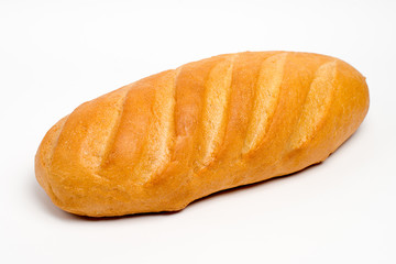 loaf of bread on a white background. isolate.