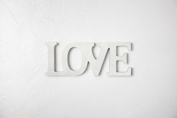 love word on white background