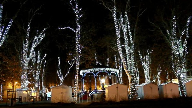      Park Zrinjevac in Advent time in Zagreb  