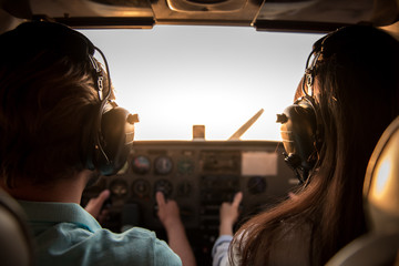 Couple in aircraft © georgerudy