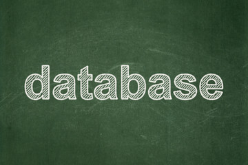 Obraz premium Database concept: Database on chalkboard background