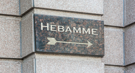 Fototapeta premium Schild 204 - Hebamme