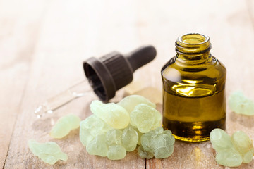 Royal Green Hojari Frankincense essential oil in the bottle