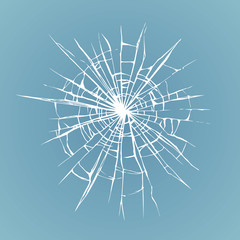 Obraz premium Broken glass. Vector drawing