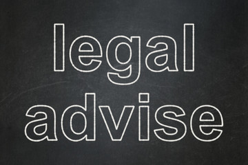 Obraz premium Law concept: Legal Advise on chalkboard background