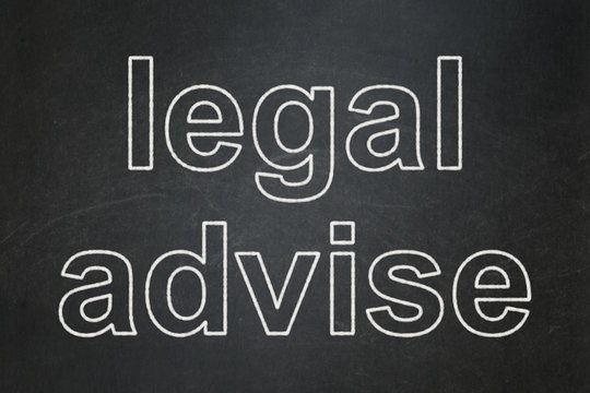 Law concept: Legal Advise on chalkboard background