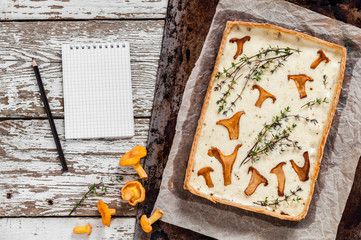 Chanterelle and Thyme Tart
