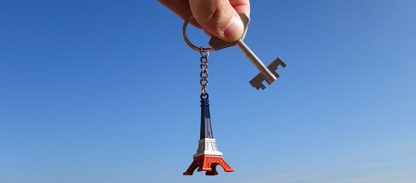 banni&egrave;re clef porte clefs tour eiffel