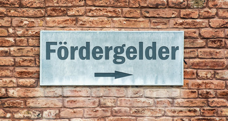 Fototapeta na wymiar Schild 225 - Fördergelder