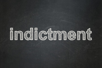 Obraz premium Law concept: Indictment on chalkboard background