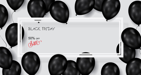 Black friday sale deals - vector balloons banner ( shopping , promotion ) - 173498552