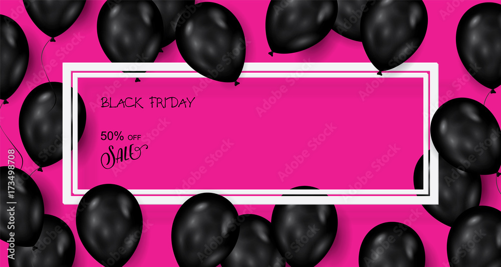 Wall mural Black friday sale deals - vector balloons banner ( shopping , promotion )