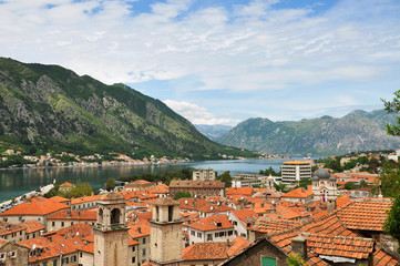 Panoramic view of Kotor and bay of Kotor, Montenegro