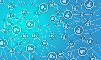 Global network connection, communication people