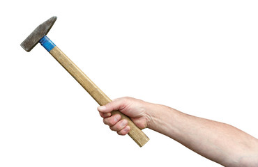 Hand with hammer