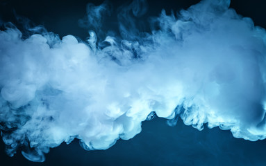 Cloud of vapor. dark blue background