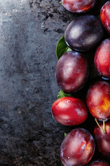 ripe plums background