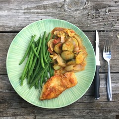 Chicken and green beans 