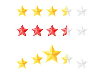 5 stars icon. Vector concept illustration for design.