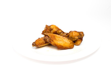 chicken wings on white background
