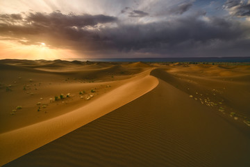 Sunset over the dunes