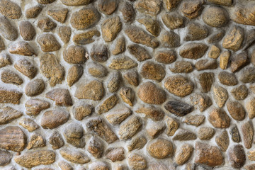 Embed stone in cement wall
