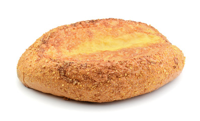 Corn bread with cheese isolated