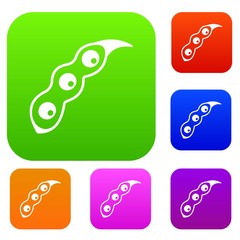 Ripe soybean set color collection